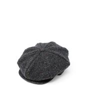 Hanna Hats Eight Piece Fleck Tweed Cap, Charcoal Grey