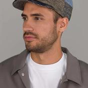 Hanna Hats Vintage Patchwork Tweed Cap, Multi image