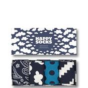 Happy Socks Moody Blues 4 Pair Socks Gift Set, Navy Multi
