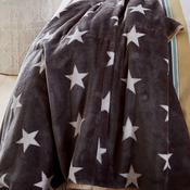 Helena Springfield Long Island Star Fleece Throw, Dark Grey