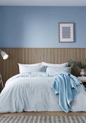 Helena Springfield Calico &amp; Chalk Tranquil Check Duvet Cover, Blue image
