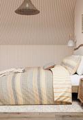Helena Springfield Harvest Moon Folk Stripe Cotton Duvet Cover Set, Grey Multi image