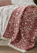 Historic Royal Palaces Tudor Antique Trail Throw, Natural &amp; Red image