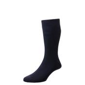 HJ Hall Softop Cotton Rich Socks, Navy
