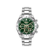 Hugo Boss Men’s Hero 2.0 Chronograph Watch, Silver &amp; Green image