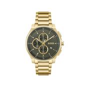 Hugo Boss Men’s Peak 2.0 Chronograph Watch, Gold &amp; Green image