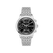 Hugo Boss Men’s Stratus Chronograph Watch, Silver &amp; Black image