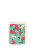 Lagom Design Hummingbird Peony Mini Greetings Card image