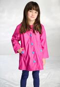Hatley Girls Raspberry Long Sleeve Rain Jacket, Pink image