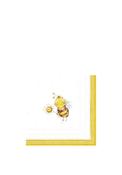 IHR Sunny Bee Lunch Napkins, White &amp; Yellow image