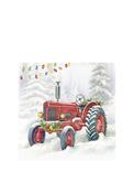IHR Festive Tractor Napkins, Red image
