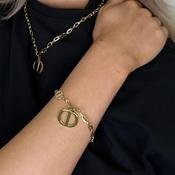 M Collection Chain Charm Bracelet, Gold image