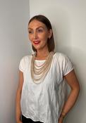 Serafina Collection Layered Necklace, Beige image
