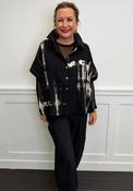 Naya Button Up Crinkle Texture Blouse, Black image