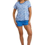 Indigo Sky Leaf Print Short Pyjama Set, Blue image
