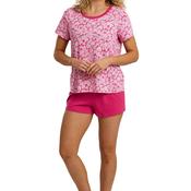 Indigo Sky Leaf Print Short Pyjama Set, Pink image