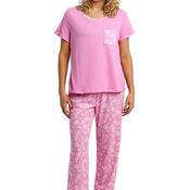 Indigo Sky Pineapple Print Pyjama Set, Pink