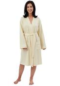 Indigo Sky Long Sleeve Waffle Dressing Gown, Yellow image