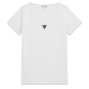 Guess Older Girl Ribbed Short Sleeve Tee, White