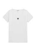 Guess Older Girl Ribbed Short Sleeve Tee, White image