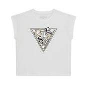 Guess Older Girl Sequin Short Sleeve Tee, White
