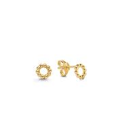 Jackie Jewellery Bubble Circle Earrings, Gold image