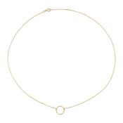 Jackie Jewellery Circle Silhouette Necklace, Gold image
