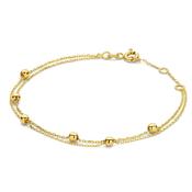 Jackie Jewellery Double Bubble Bracelet, Gold image