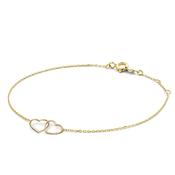Jackie Jewellery Double Heart Bracelet, Gold image