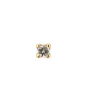 Jackie Jewellery Square White Topaz Piercing, Gold image