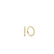 Jackie Jewellery Twist 6mm Hoop Earrings, Gold image