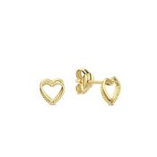 Jackie Jewellery Twisted Heart Earrings, Gold image