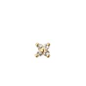 Jackie Jewellery Bloom White Topaz Piercing, Gold image