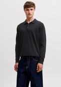 Jack &amp; Jones Basic Long Sleeve Knit Polo Shirt, Black image