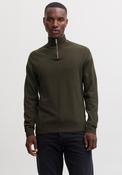 Jack &amp; Jones Emil Knit Half Zip Sweater, Dark Green image