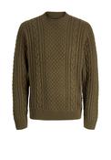 Jack &amp; Jones Callum Cable Knit Jumper, Green image