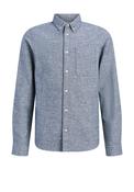 Jack &amp; Jones Boy Harvey Twill Long Sleeve Shirt, Navy image