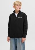 Jack &amp; Jones Boys Norre Quarter Zip Sweater, Black image