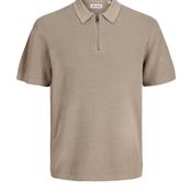 Jack &amp; Jones Boys Short Sleeve Knit Polo, Beige image
