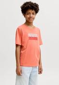 Jack &amp; Jones Boys Fusion Short Sleeve Tee, Orange image