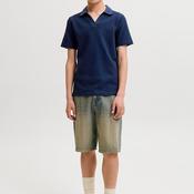Jack &amp; Jones Boy Harry Short Sleeve Knit Polo, Navy image