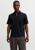 Jack &amp; Jones Ethan Zip Polo Shirt, Black image