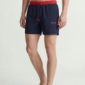 Jack &amp; Jones Maui Archive Swim Shorts, Navy &amp; Red image