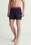 Jack &amp; Jones Maui Archive Swim Shorts, Navy &amp; Red image
