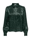 JDY Diffi Satin Zebra Print Blouse, Scarab Green image