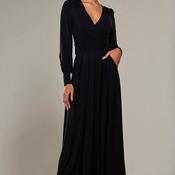 Jolie Moi Long Sleeve Super Soft Jersey Maxi Dress, Black image