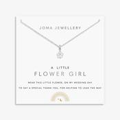 Joma Jewellery Kid’s Flower Girl Necklace, Silver image