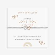 Joma Jewellery Kid’s Love You Sister Bracelet, Silver image