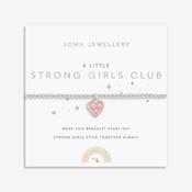 Joma Jewellery Kids Strong Girls Club Bracelet, Silver