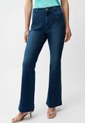 Joseph Ribkoff Flare Jeans with Patch Pockets, Blue image